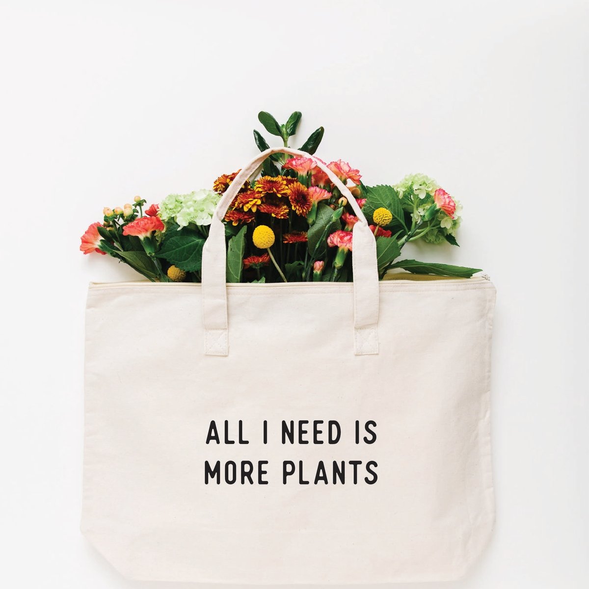 Large Tote Bag - All I Need Is More Plants - Cultural Seeds